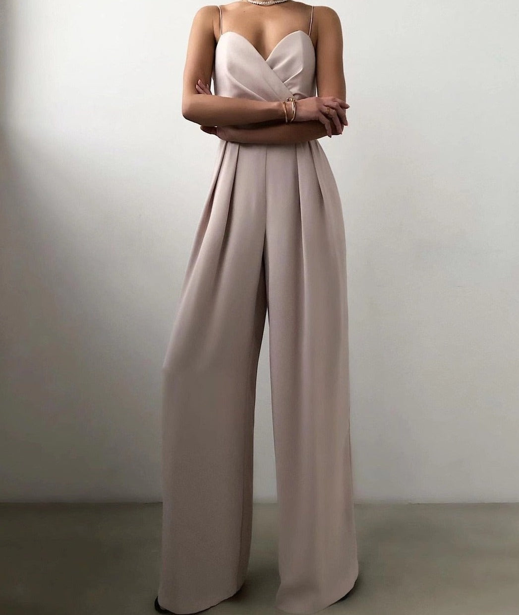 Leanne | Elegant Strapless Evening Jumpsuit