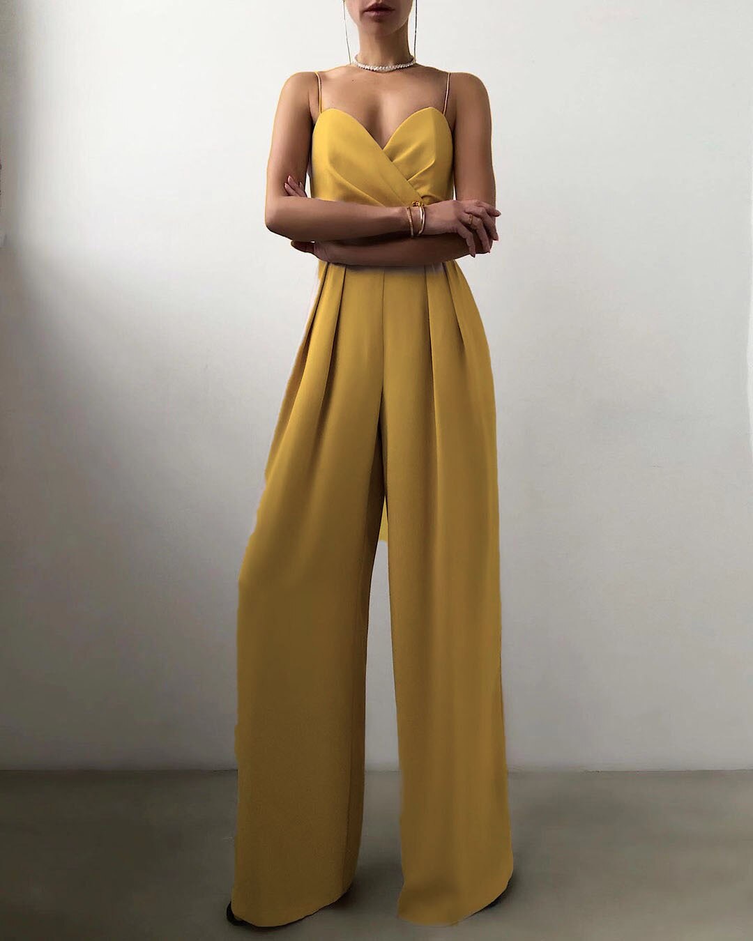 Leanne | Elegant Strapless Evening Jumpsuit