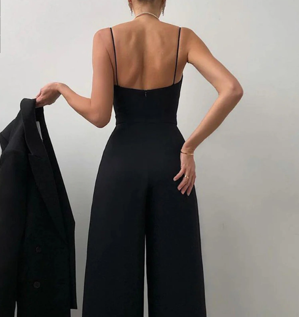 Leanne | Elegant Strapless Evening Jumpsuit