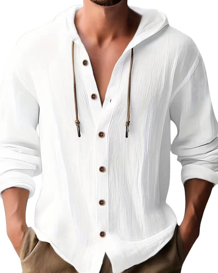 Harvey | Classic Hooded Long Sleeve Shirt