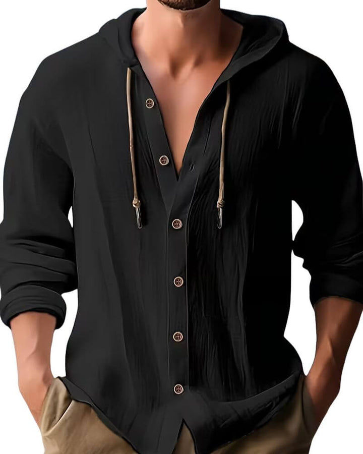 Harvey | Classic Hooded Long Sleeve Shirt