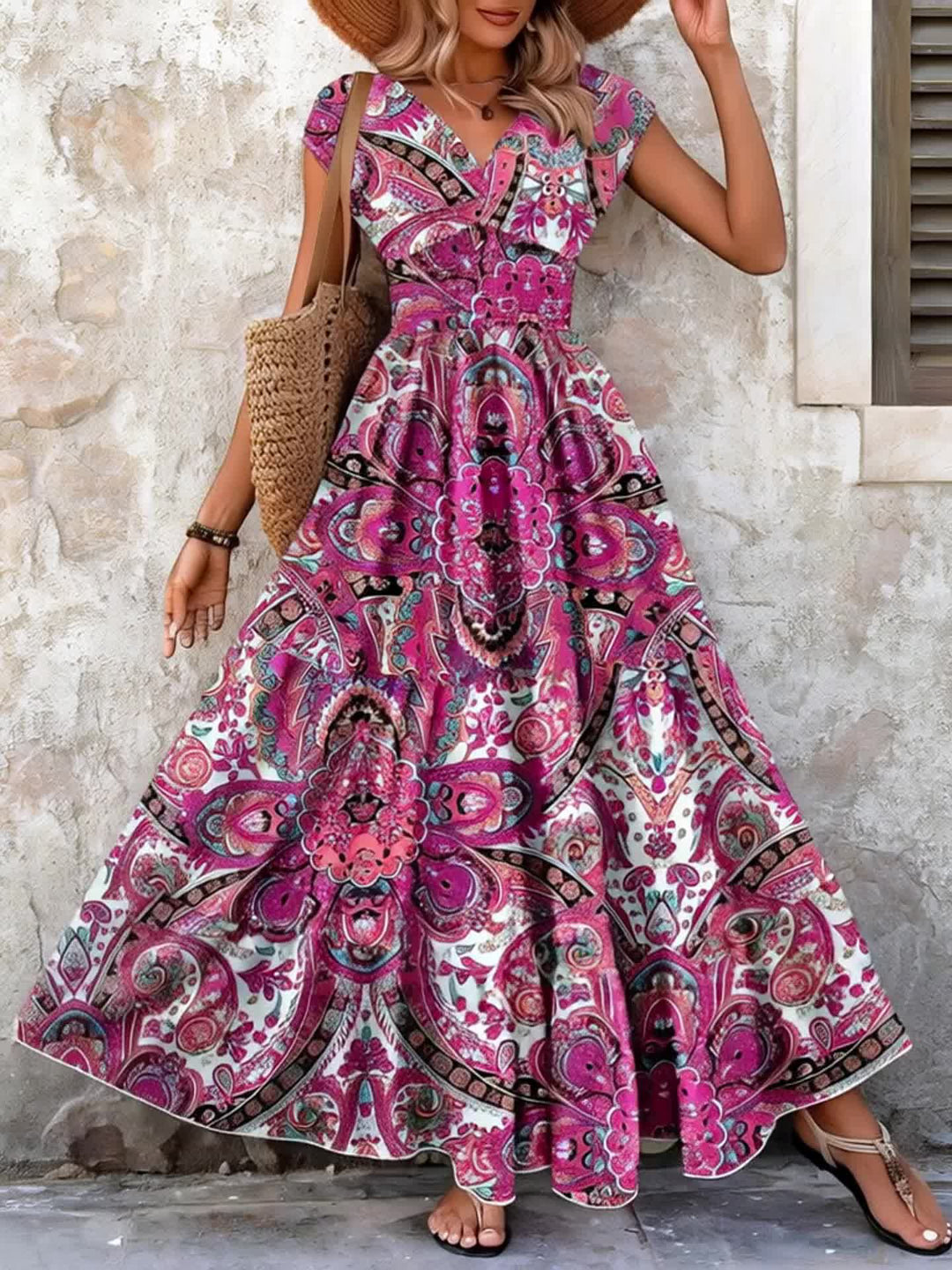 Tabitha | Paisley Print Maxi Dress