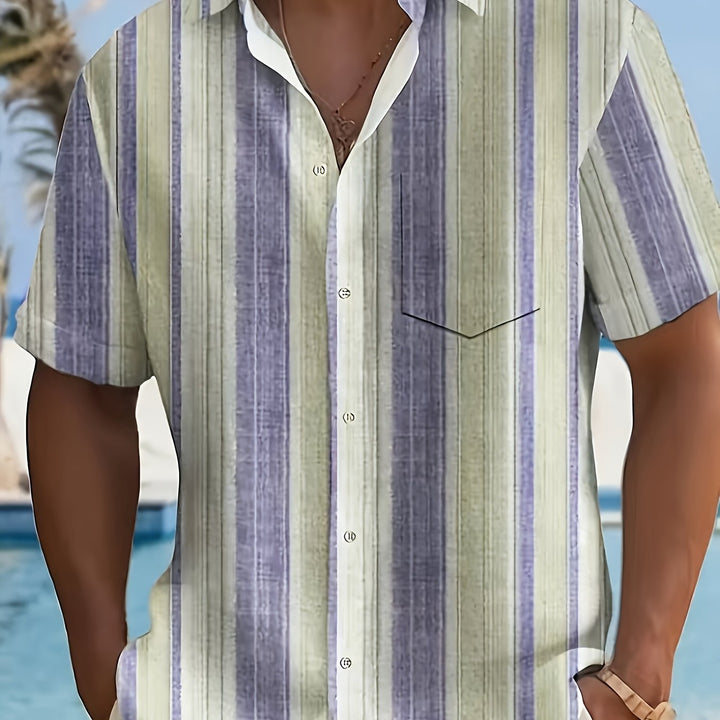 Sullivan | Coastal Striped Short Sleeve Shirt