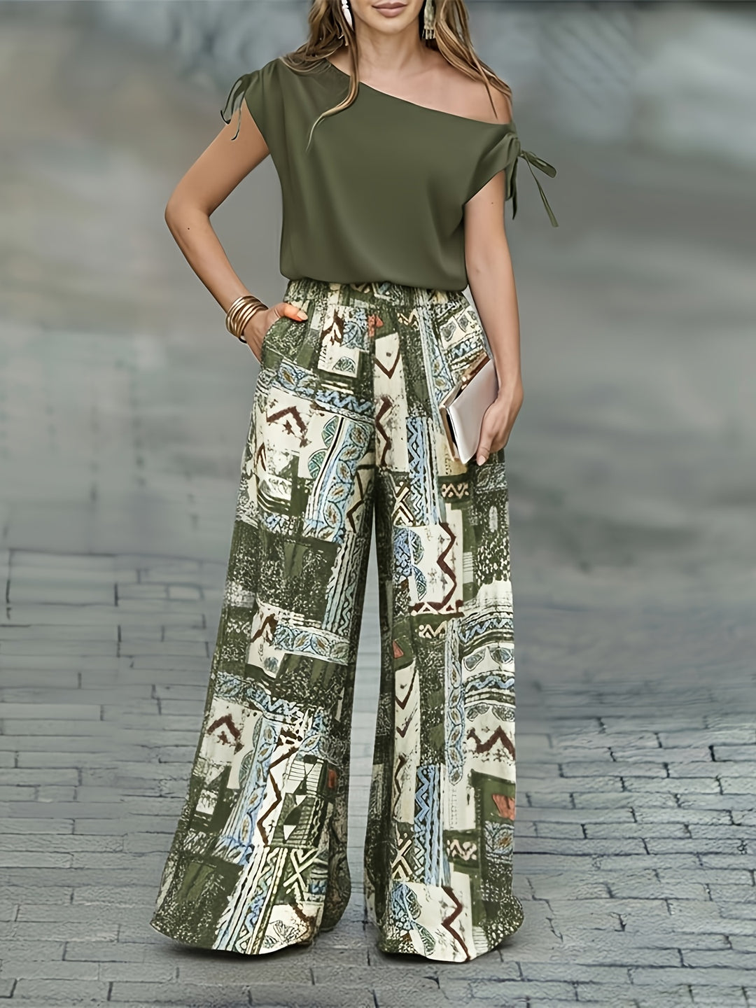 Corinna | Elegant Wide-Leg Two-Piece Set