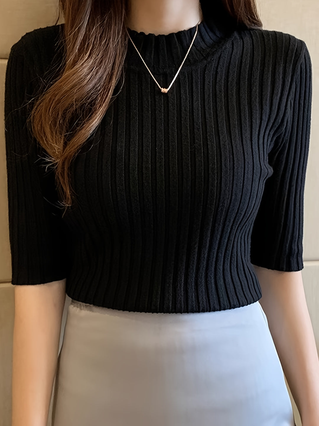 Whitney | Refined Mock-Neck Top