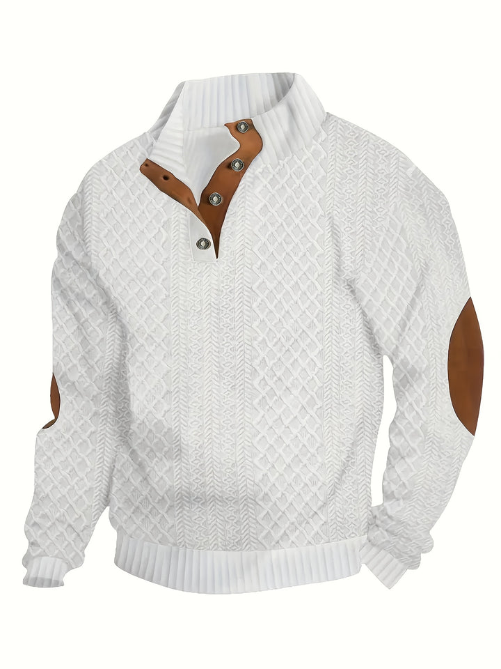 Gabriel | Textured Stand-Collar Jumper