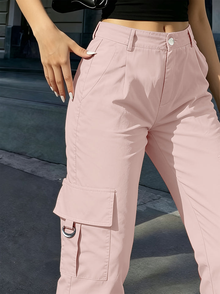 Sadie | High-Waisted Wide-Leg Cargo Trousers