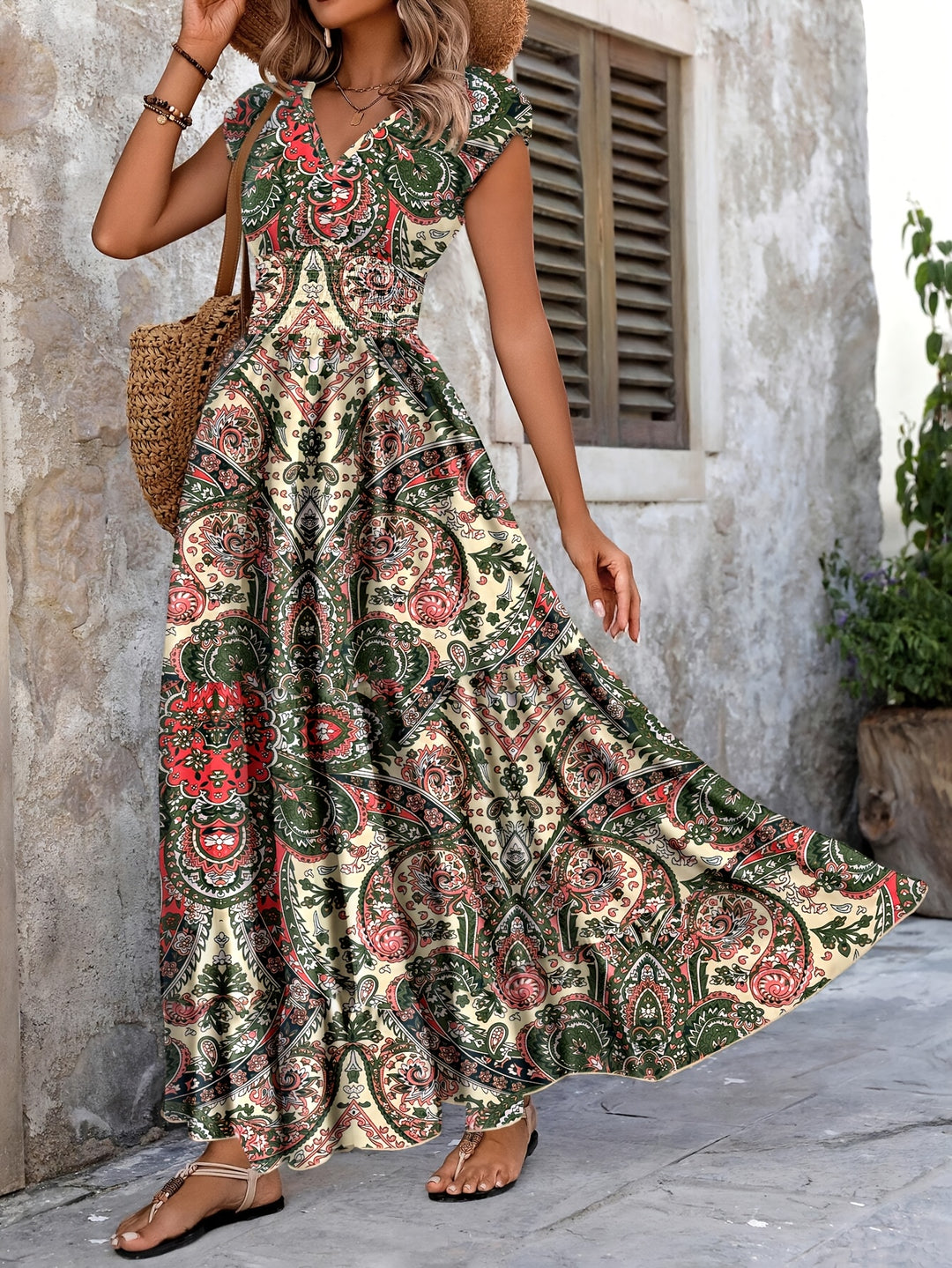 Tabitha | Paisley Print Maxi Dress