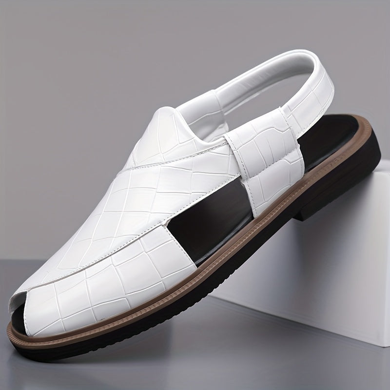 Nathaniel | Woven-Effect Slip-On Sandals