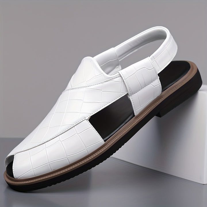 Nathaniel | Woven-Effect Slip-On Sandals