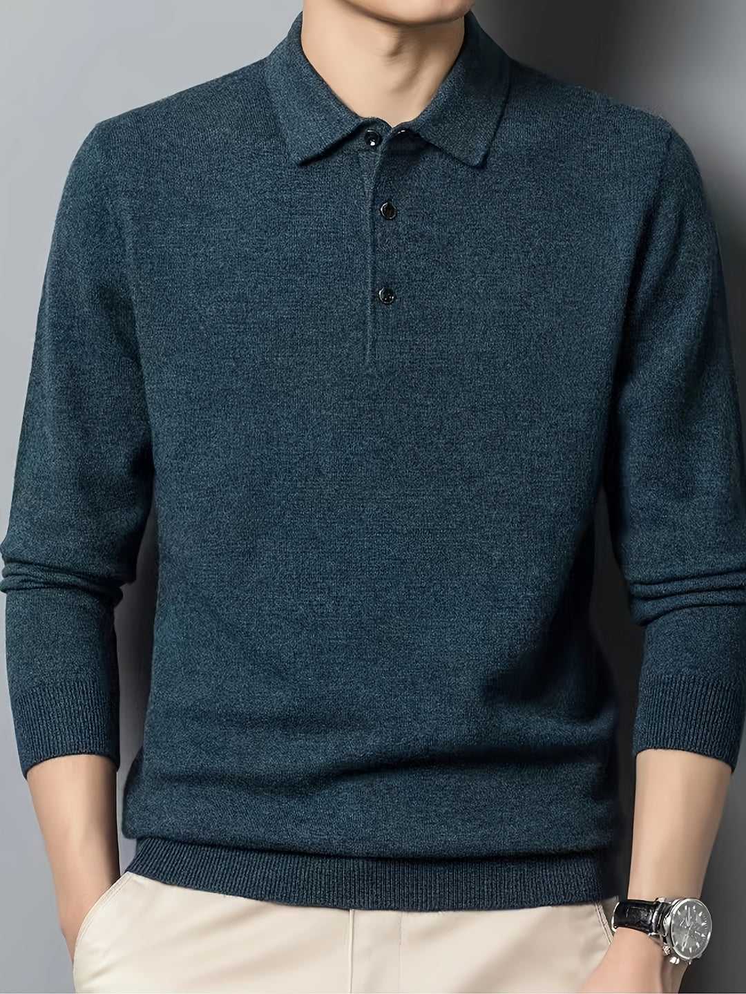 Frederick | Refined Collared Polo Jumper
