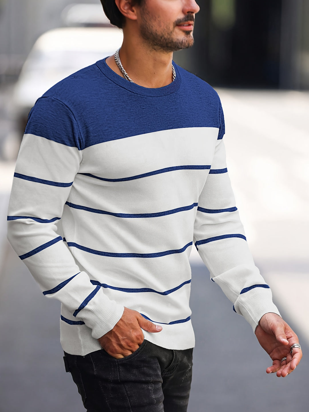 Rory | Colour-Block Striped Pullover