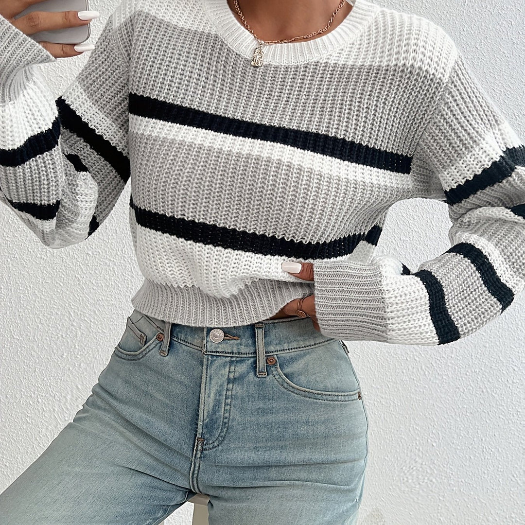 Linnea | Striped Round-Neck Sweater