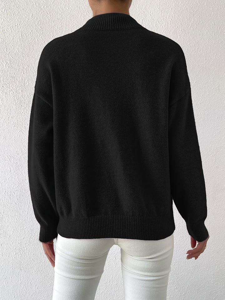 Simone | Relaxed Mock Neck Jumper