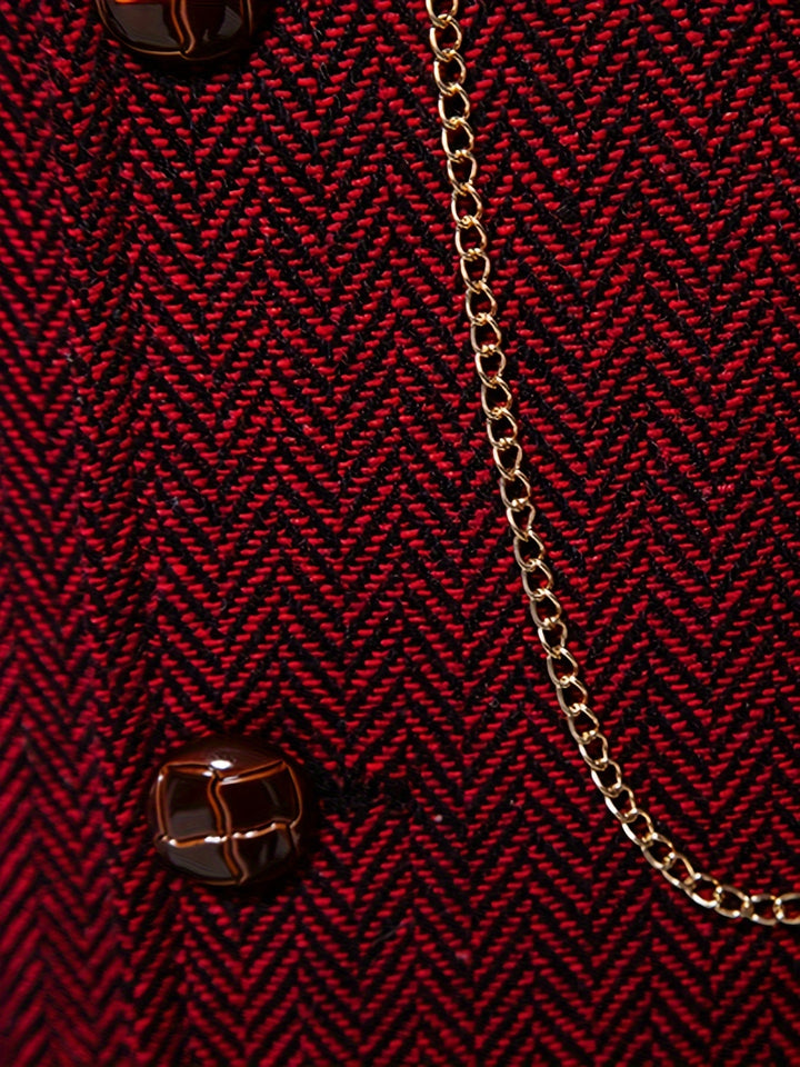 Silas | Herringbone Single-Breasted Waistcoat