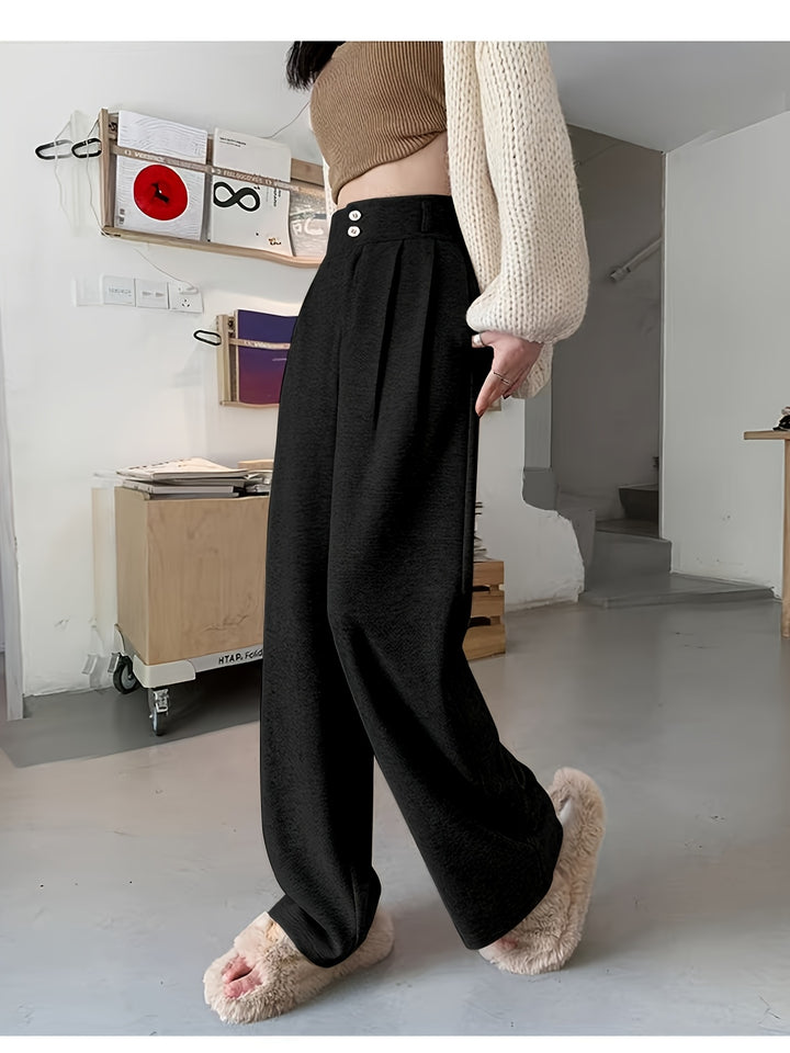 Estella | High-Waisted Wide-Leg Trousers