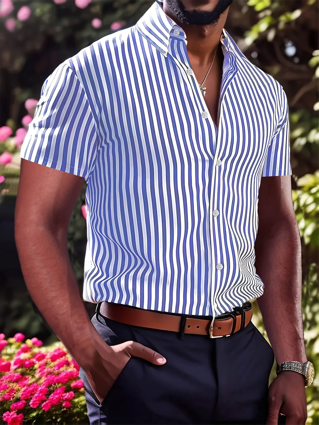 Owen | Refined Striped Short Sleeve Shirt