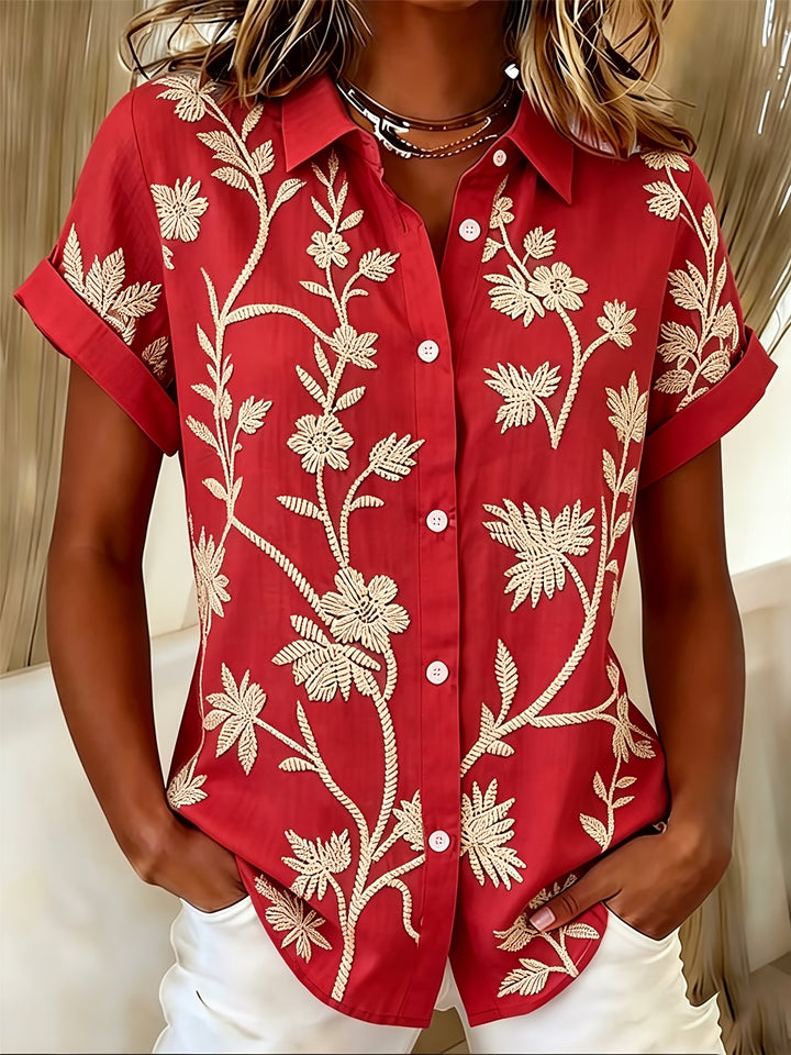 Marjorie | Floral Button-Up Shirt