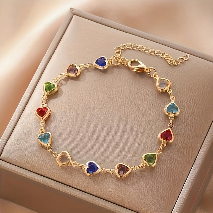 Rosetta | Heart-Link Charm Bracelet