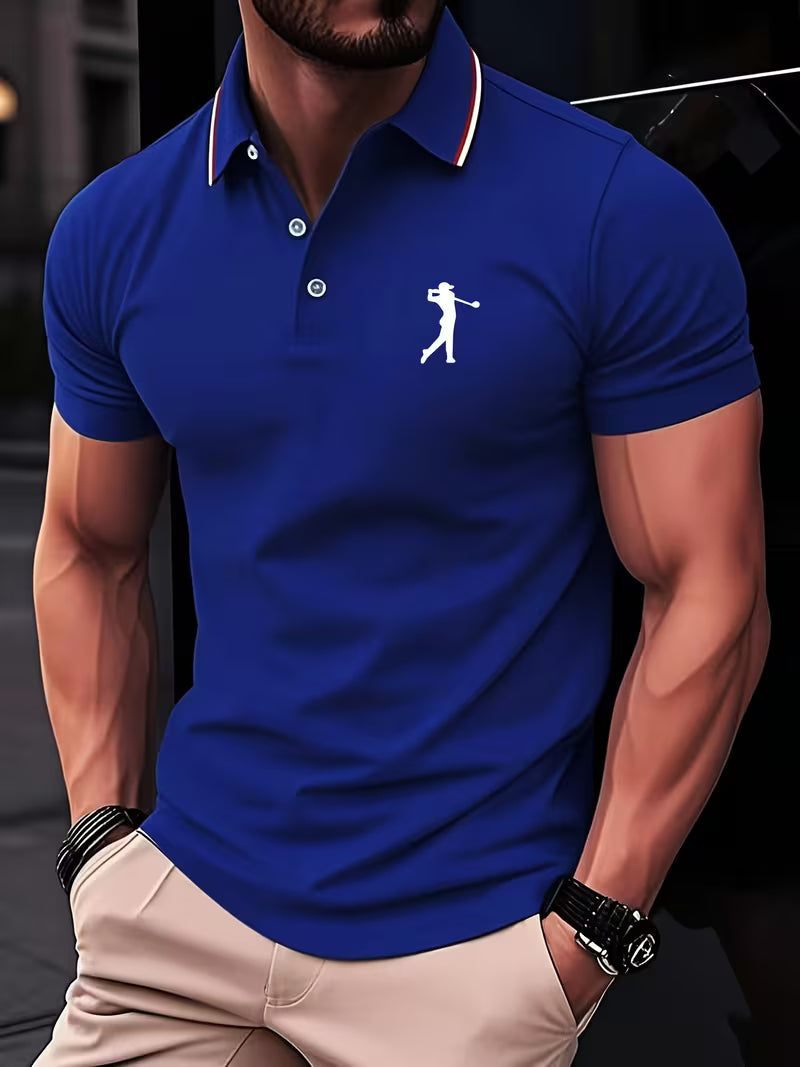 Simeon | Casual Short-Sleeve Golf Printed Shirt