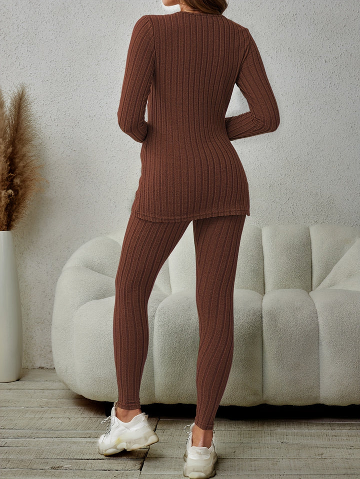 Miranda | Relaxed Ribbed Two-Piece Set