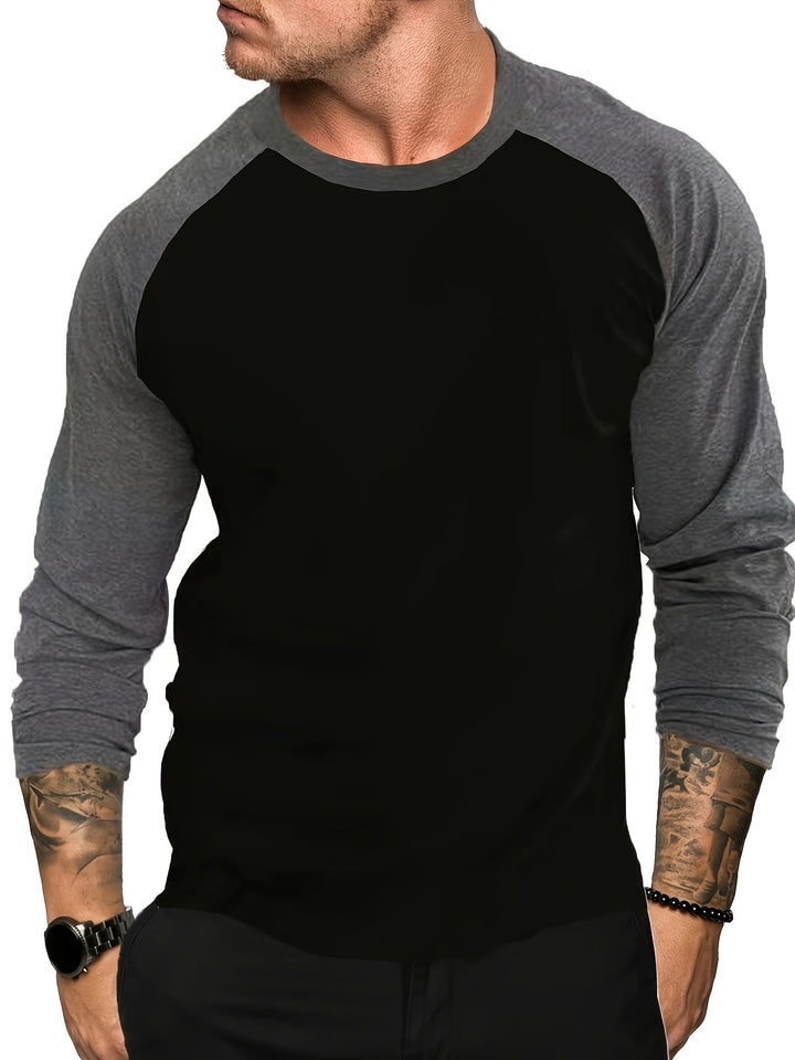 Roman | Two-Tone Raglan Long-Sleeve Top