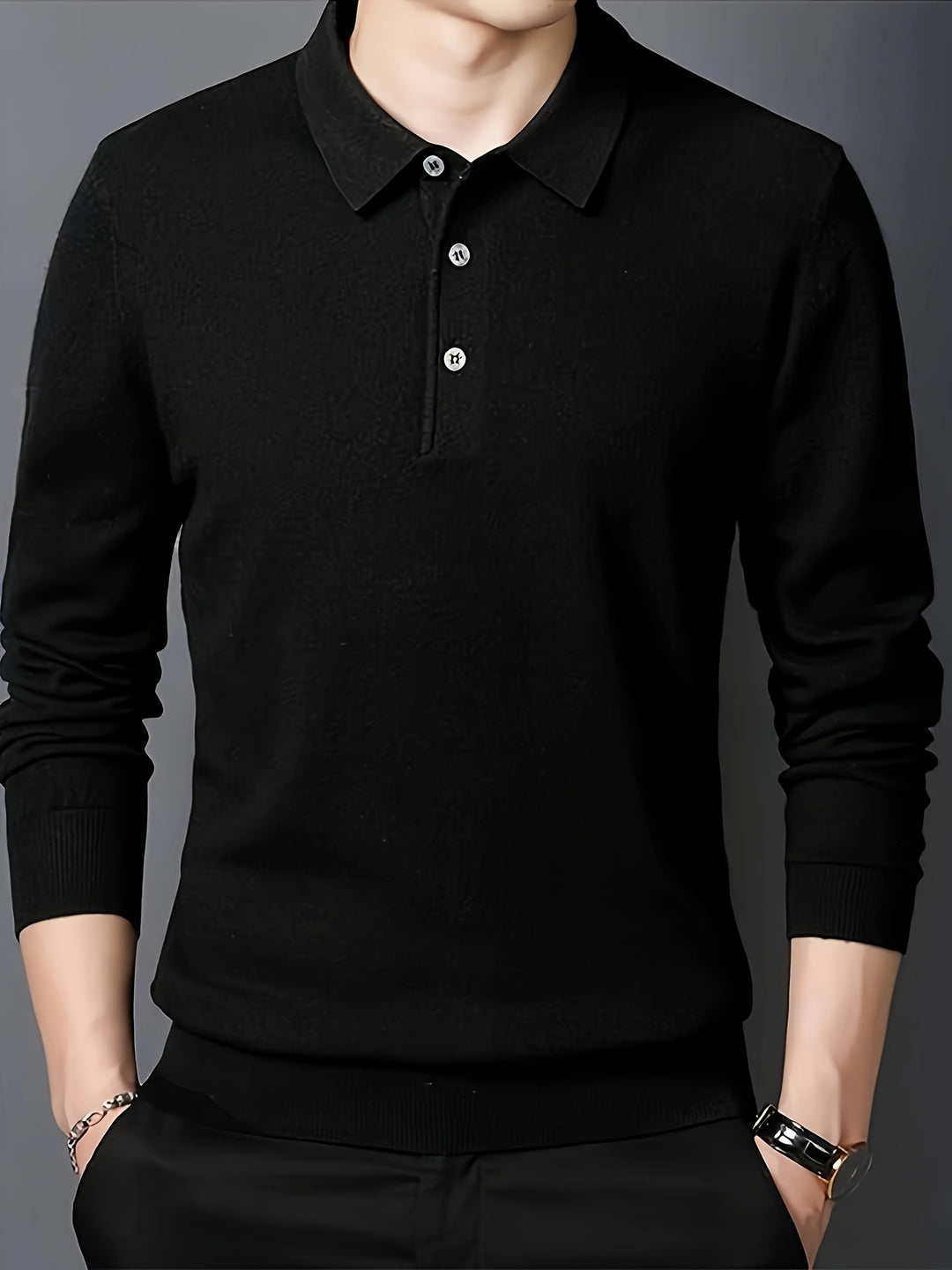 Frederick | Refined Collared Polo Jumper