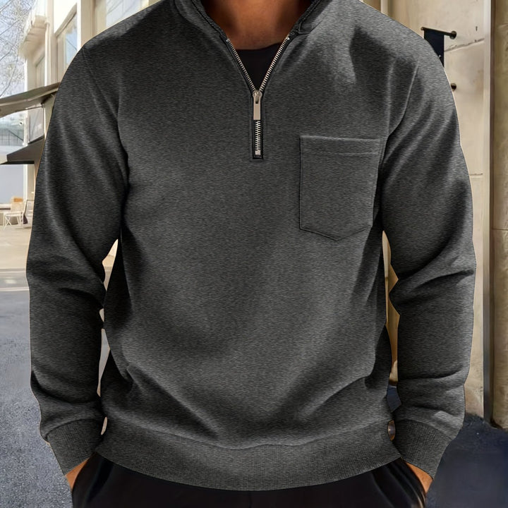 Trevor | Half-Zip Stand Collar Pullover