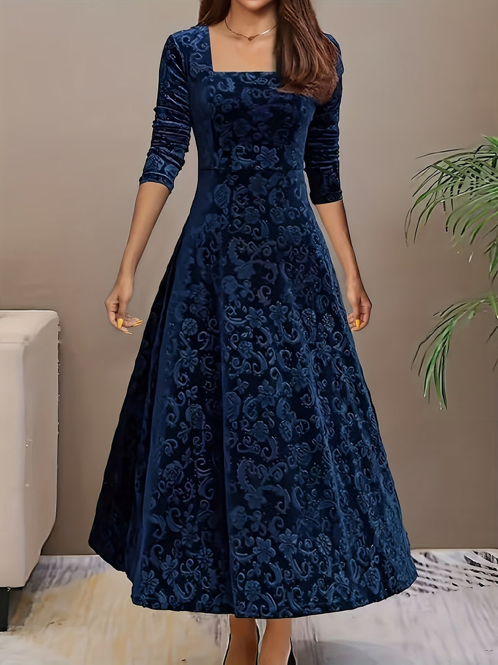 Renata | Elegant Mid Sleeve Floral Dress