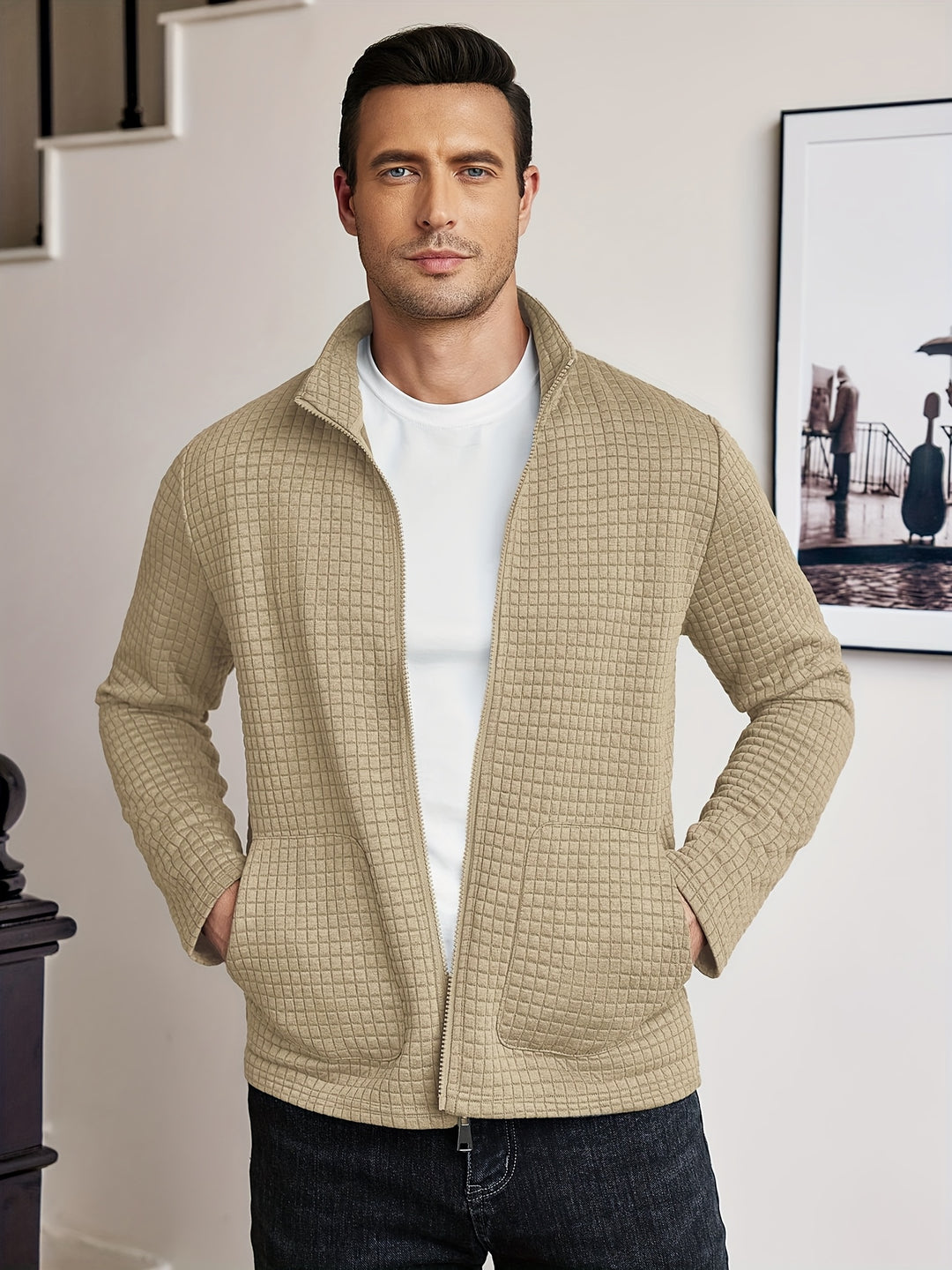 Tobias | Textured Zip-Up Jacket