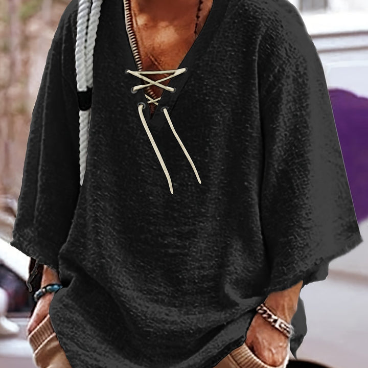 Silas | Relaxed Lace-Up Shirt