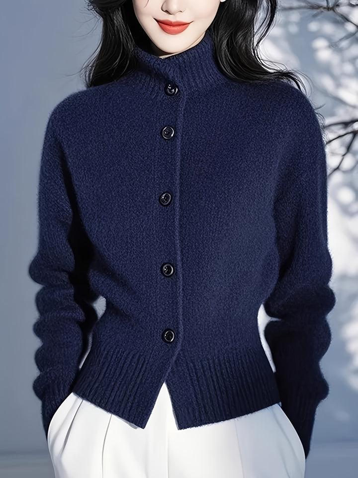 Vera | High-Neck Button Cardigan