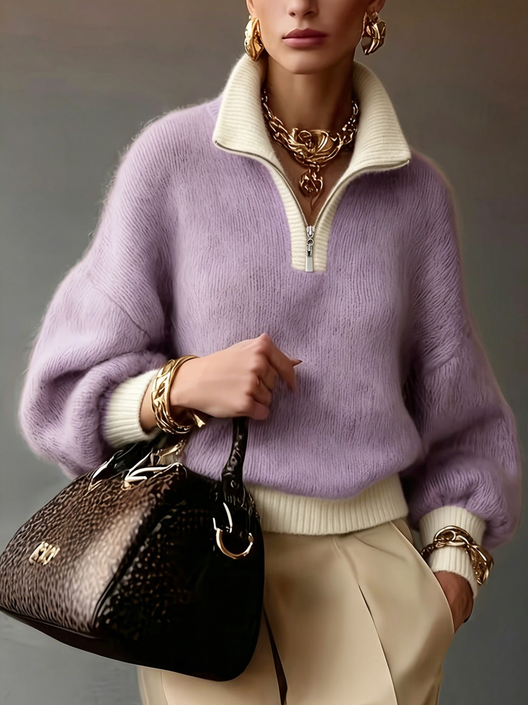 Sylvie | Relaxed Half-Zip Sweater