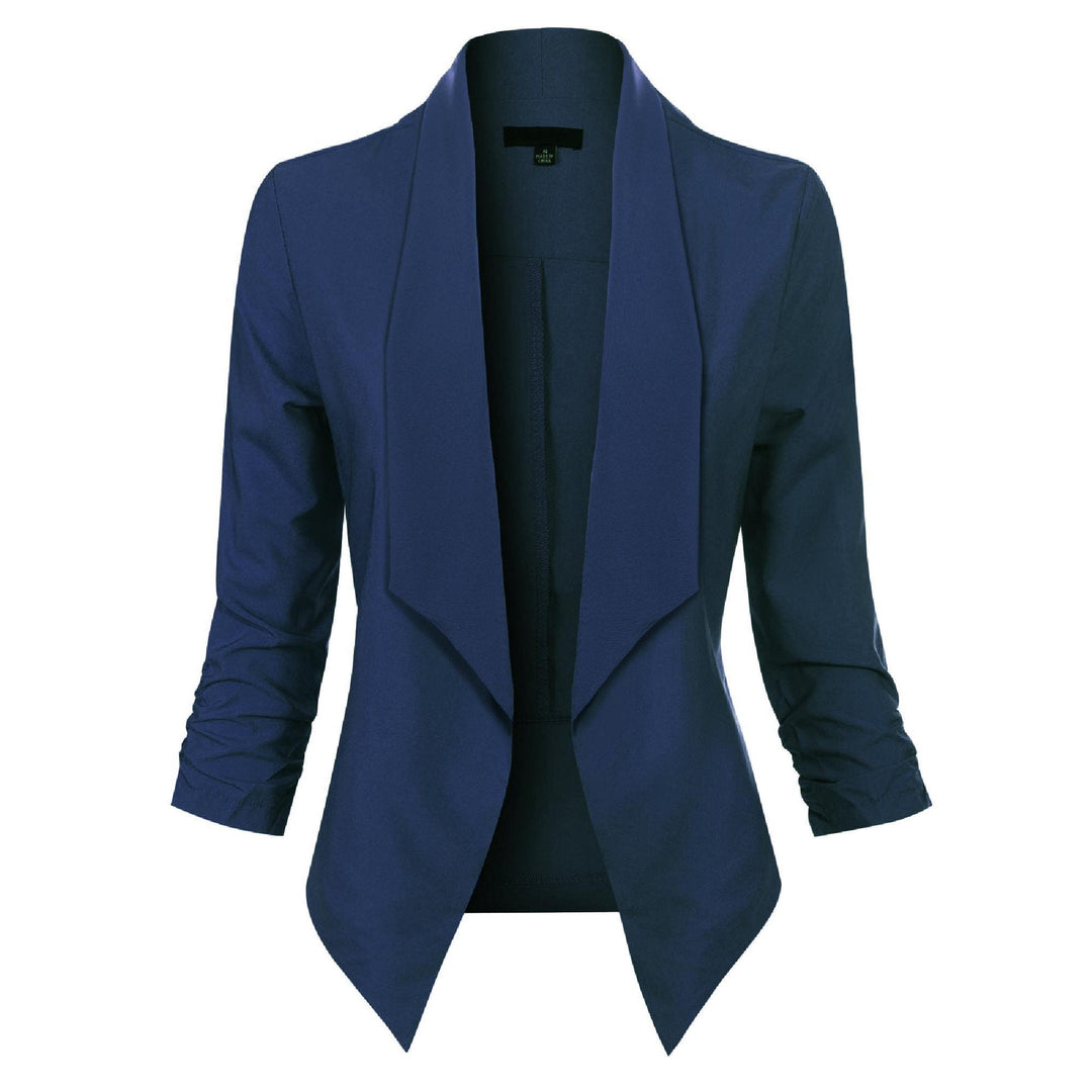 Beverly | Draped Open-Front Blazer