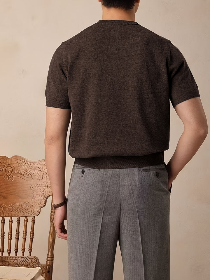 Rowland | Refined Short-Sleeve Knit Top