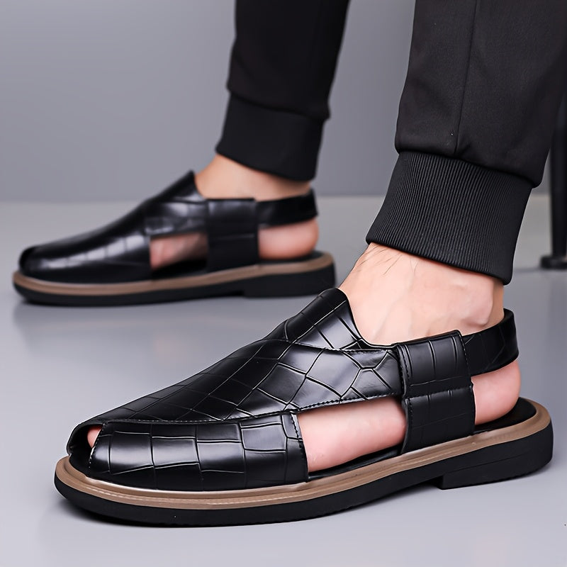 Nathaniel | Woven-Effect Slip-On Sandals