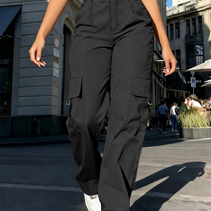 Sadie | High-Waisted Wide-Leg Cargo Trousers