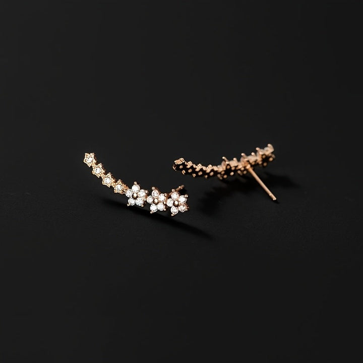 Constance | Timeless Floral Climber Earrings