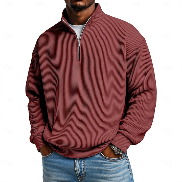 Nash | Ribbed Quarter-Zip Pullover