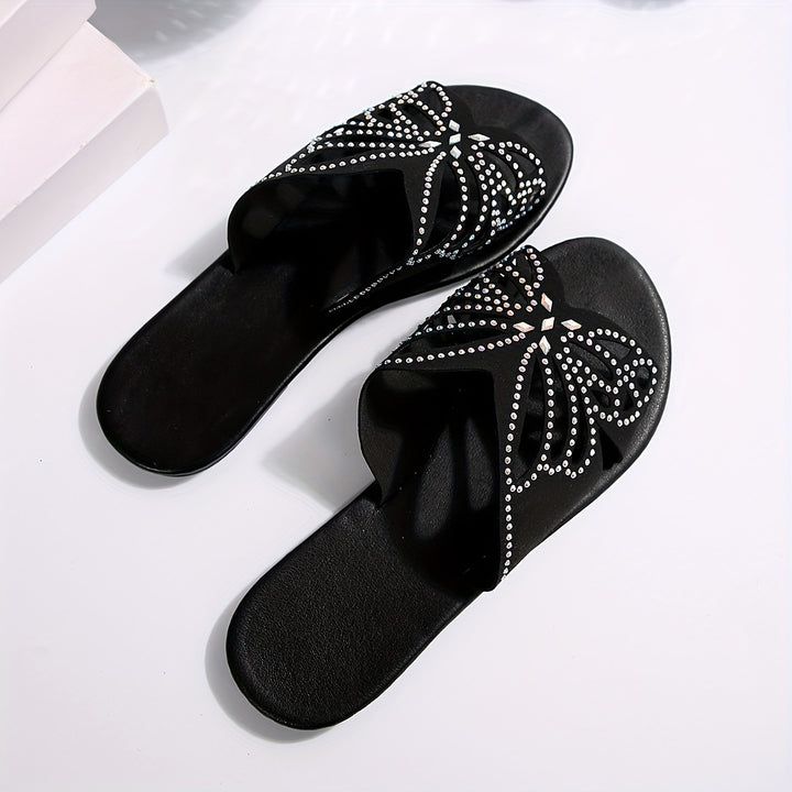 Rosalie | Sparkling Butterfly Slide Sandals