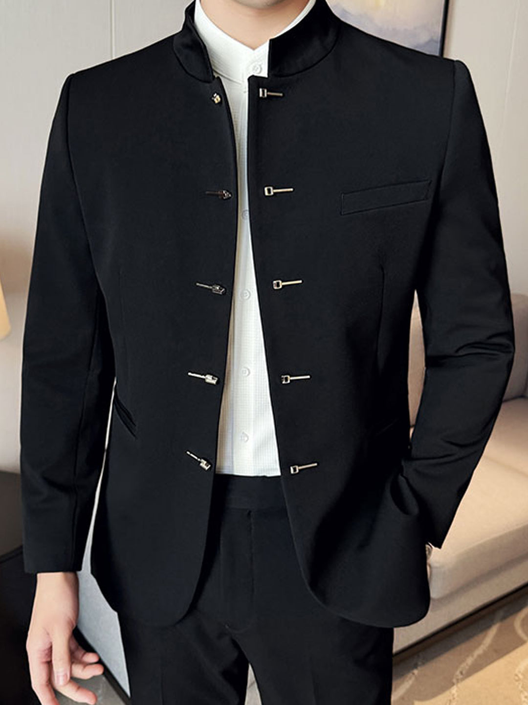 Reid | Refined Stand-Collar Suit Jacket