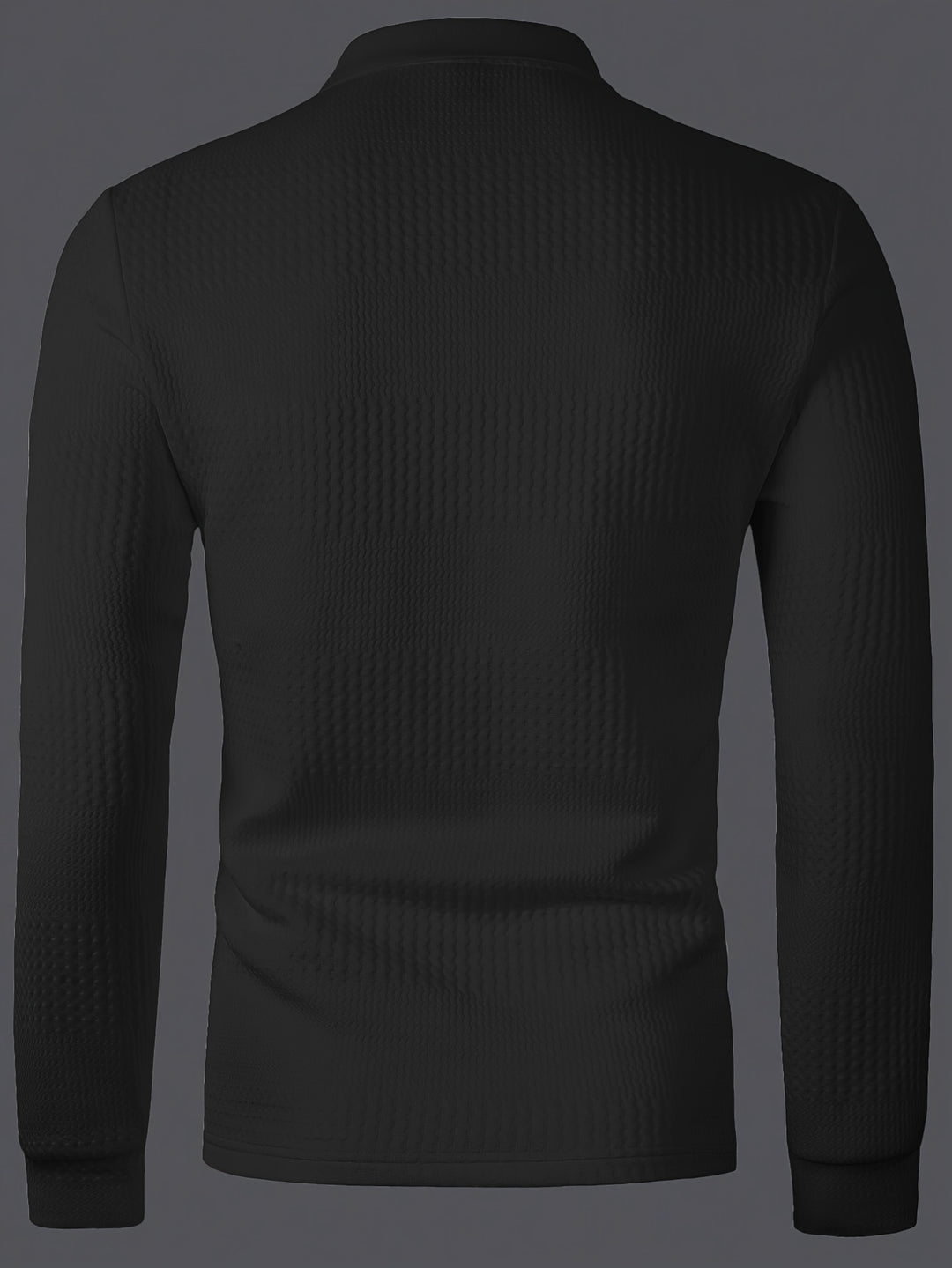 Clifford | Textured Long Sleeve Polo Shirt