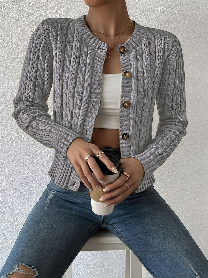 Maren | Textured Cable-Knit Cardigan