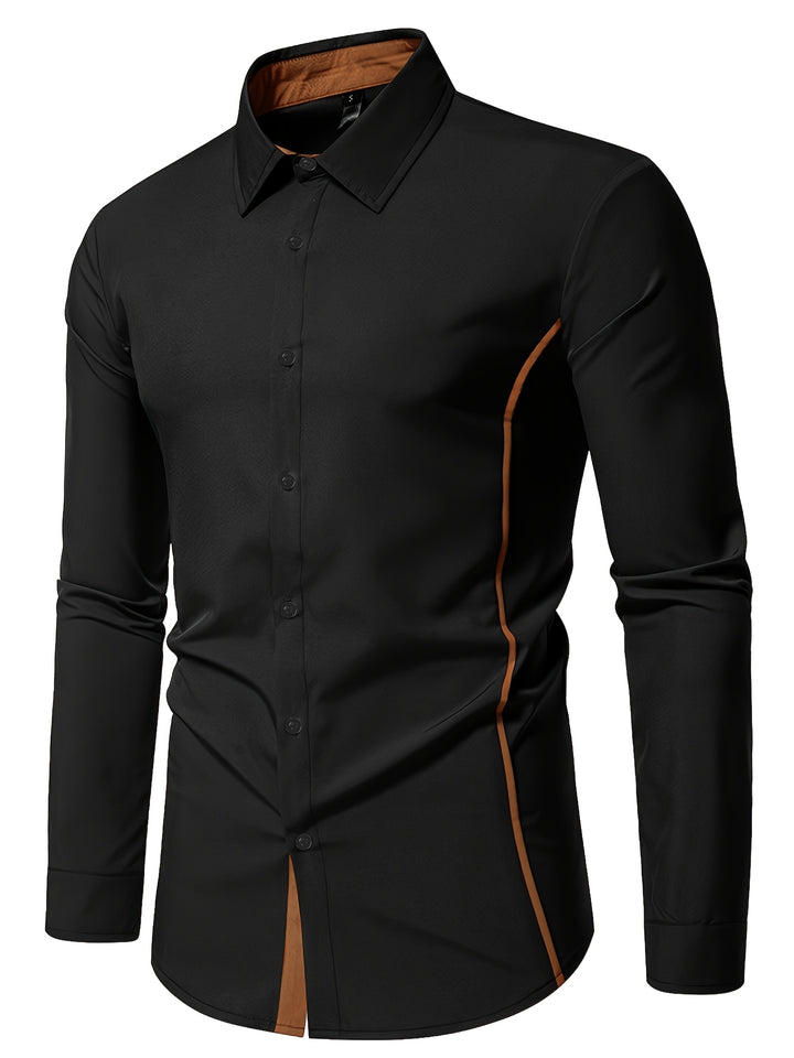 Damon | Contrast-Trim Slim Fit Shirt