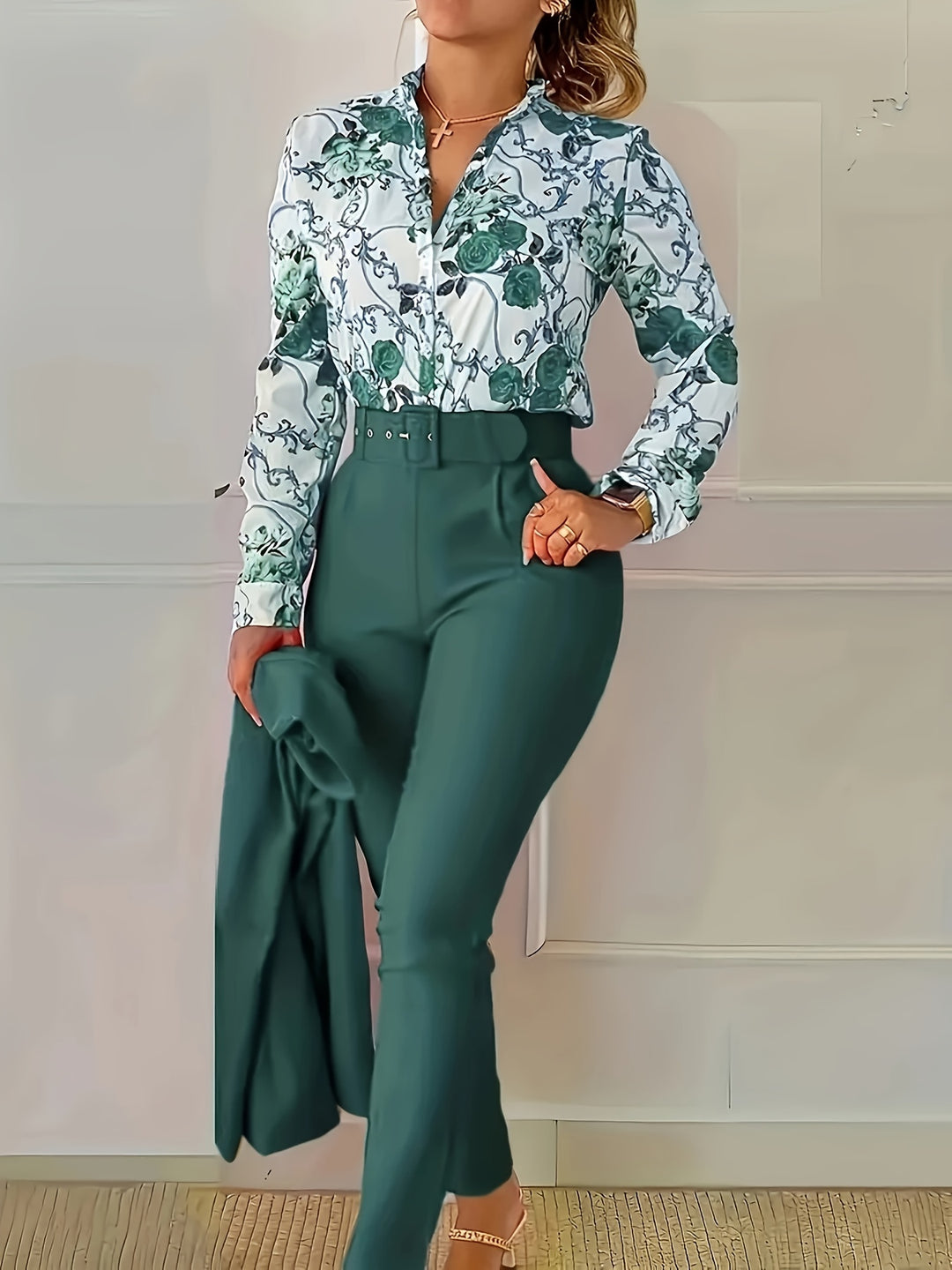 Marlene | Elegant Floral Two-Piece Set