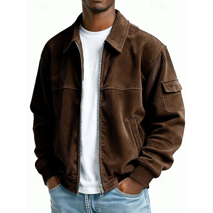 Hamish | Ribbed Zip Jacket