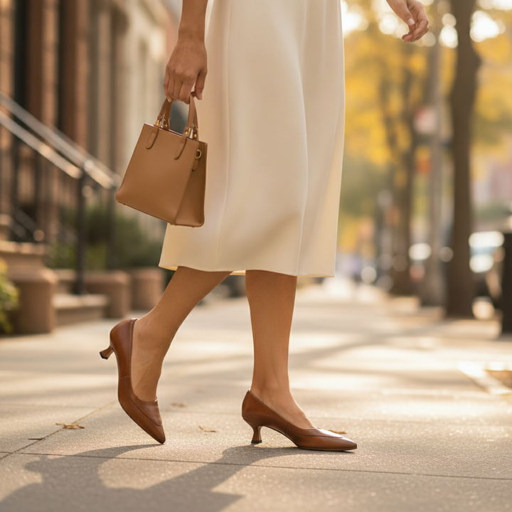 Amara | Pointed Kitten Heel Pumps