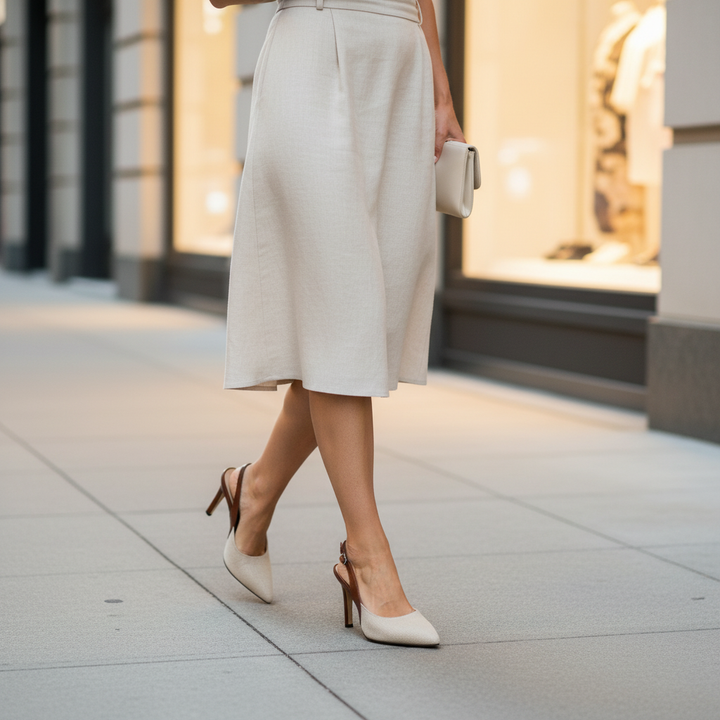 Amelie | Contrast Colour Slingback Pumps