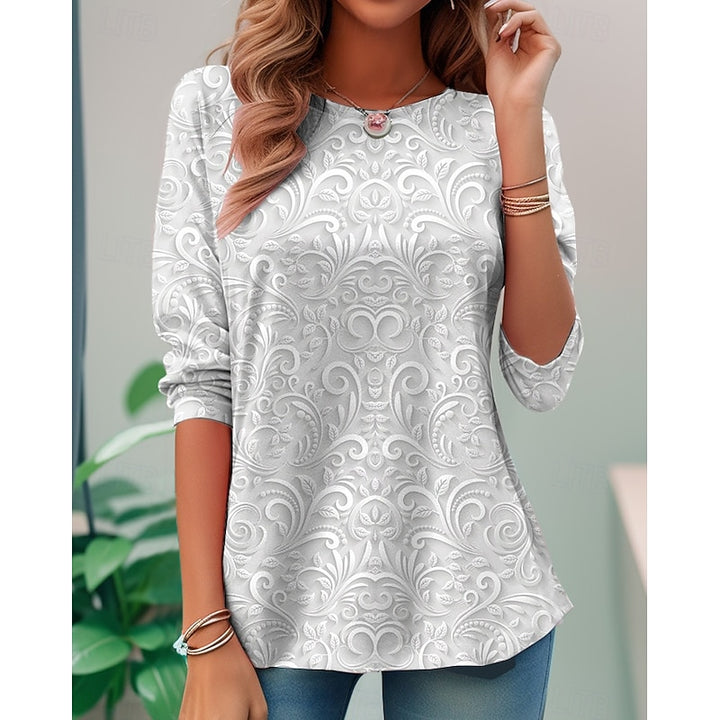 Bianca | Floral Print Long-Sleeve Tunic