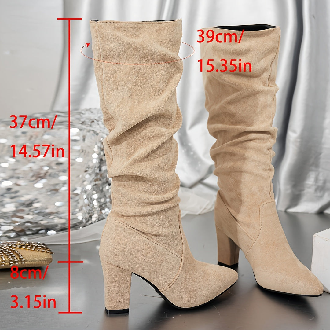 Isolde | Slouchy Heeled Knee-High Boots